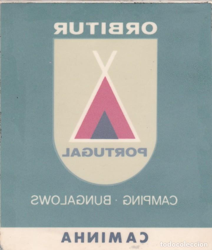 Pegatinas de colecci&oacute;n: PEGATINA INVERSA O DE CRISTAL ORBITUR. CAMPING BUNGALOWS. CAMINHA (PORTUGAL)