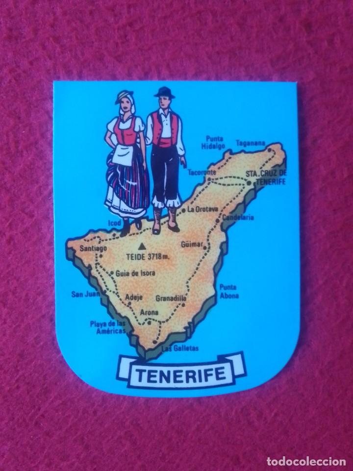 Sammlung von Aufklebern: ANTIGUA PEGATINA ADHESIVO STICKER AUTOCOLLANT CROMO O SIMIL TENERIFE ISLAS CANARIAS MAPA VER FOTOS..