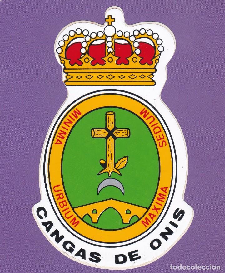 Pegatinas de colecci&oacute;n: PEGATINA ESCUDO CANGAS DE ONIS (ASTURIAS) - TROQUELADA