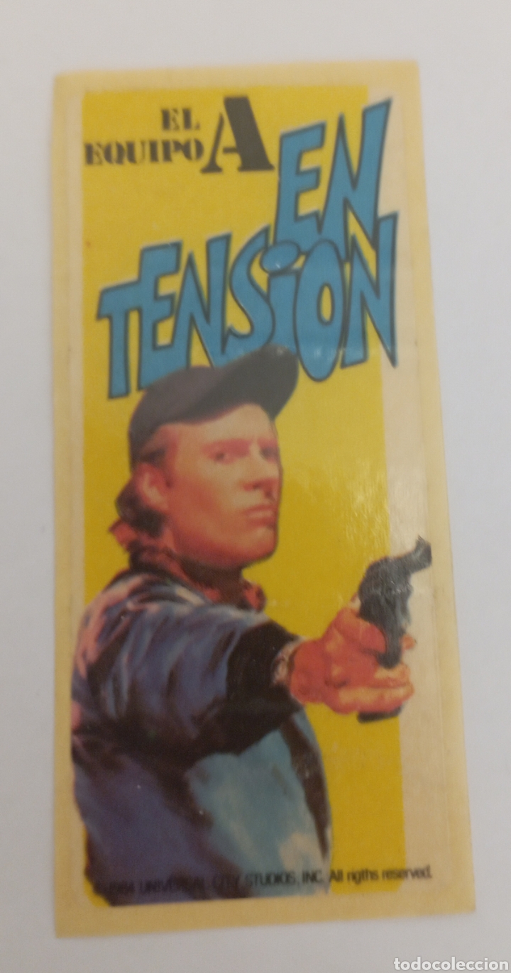Sammlung von Aufklebern: PEGATINA PROMOCIONAL CHICLES EQUIPO A A&Ntilde;OS 80