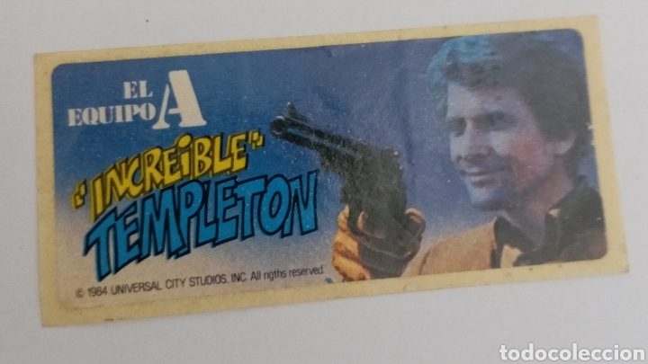 Sammlung von Aufklebern: PEGATINA PROMOCIONAL CHICLES EQUIPO A A&Ntilde;OS 80