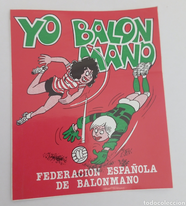 Sammlung von Aufklebern: PEGATINA PROMOCIONAL YO BALONMANO FEDERACION ESPA&Ntilde;OLA A&Ntilde;OS 80 DEPORTES