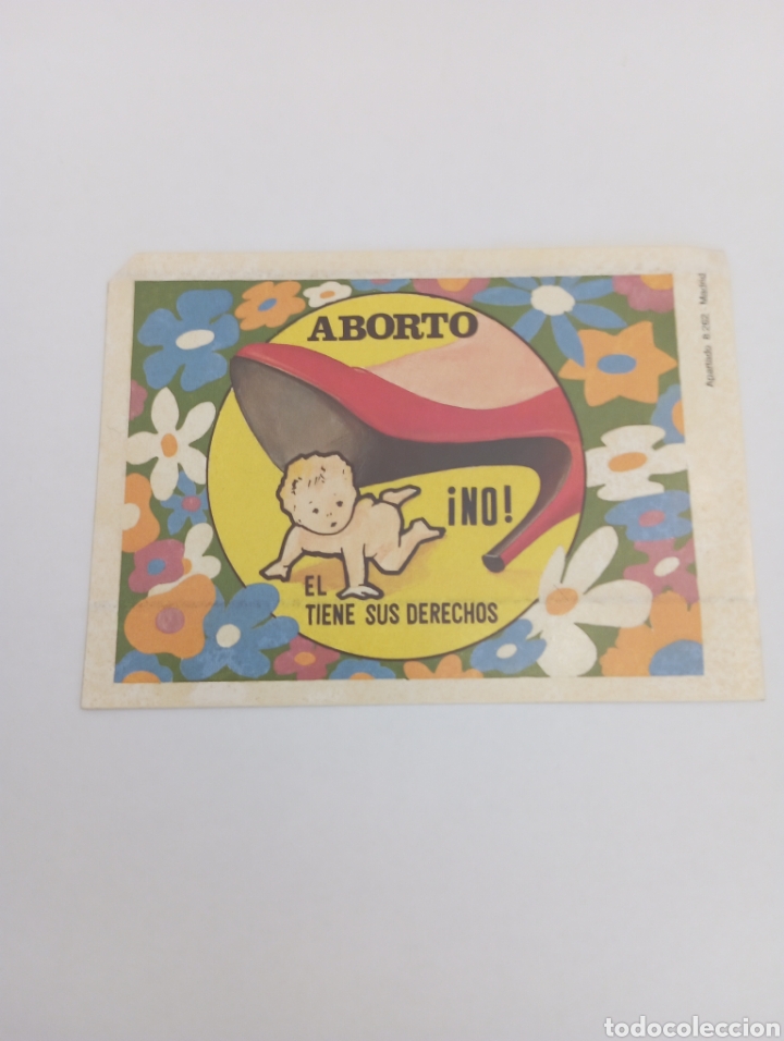 Sammlung von Aufklebern: PEGATINA DE PROPAGANDA CONTRA EL ABORTO A&Ntilde;OS 80