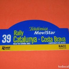 Pegatinas de colección: PEGATINA / ADHESIVO 39 RALLY CATALUNYA - COSTA BRAVA - RALLY DE ESPAÑA 2003 - RACC - NUNCA PEGADA -. Lote 362924145