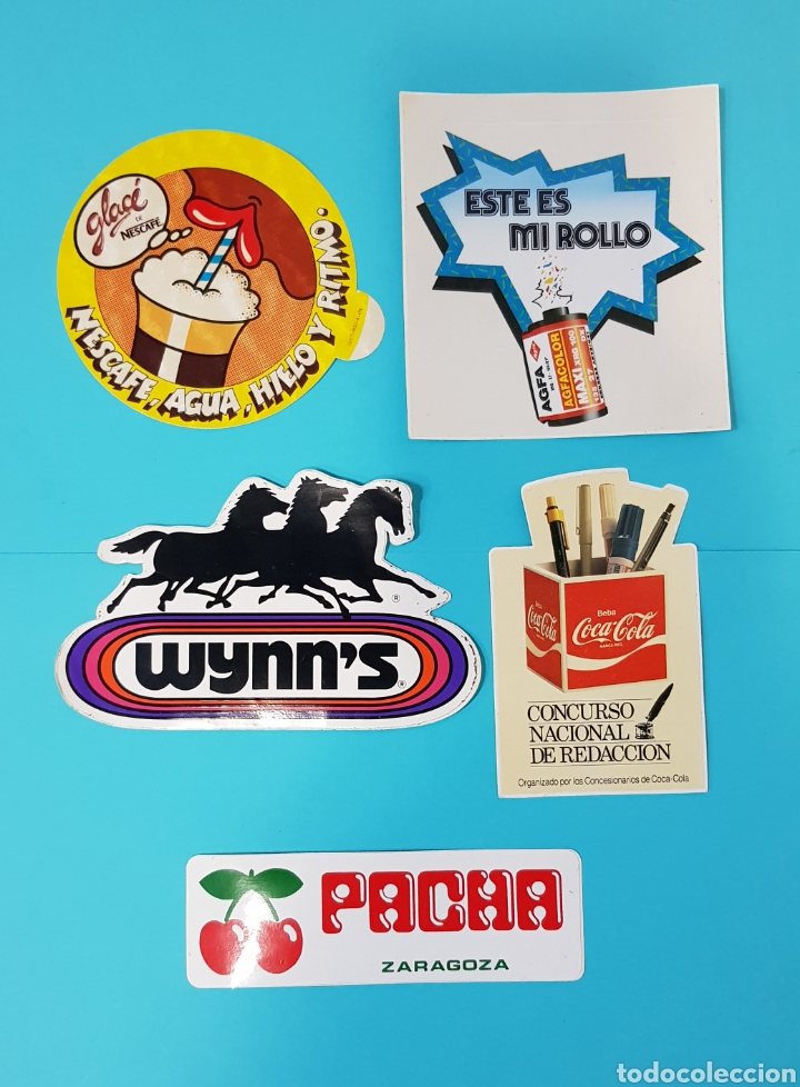lote 6 pegatinas publicidad años 80 - nescafe - - Buy Antique and collectible on todocoleccion