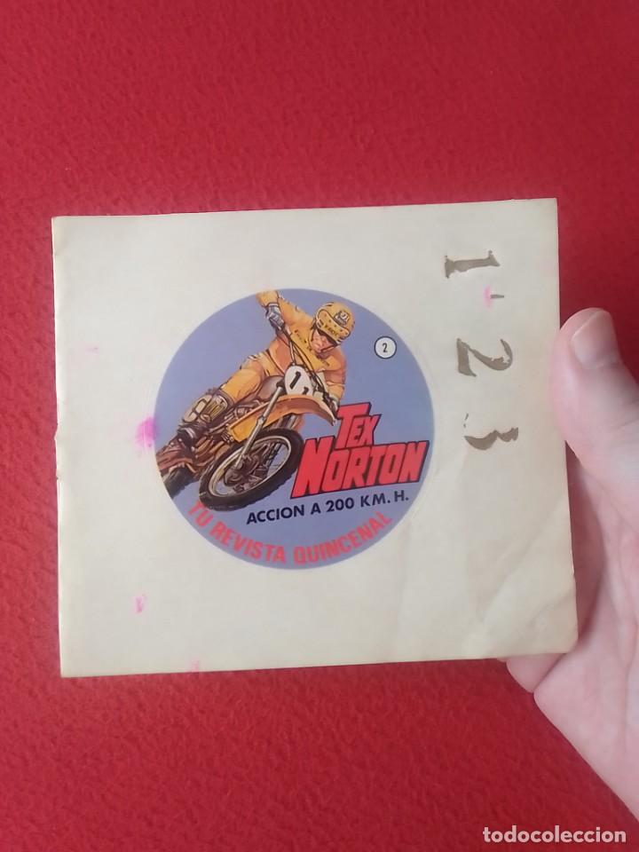 Autocollants de collection: ANTIGUA PEGATINA ADHESIVO OLD STICKER TEX NORTON ACCI&Oacute;N A 200 KM. H. TU REVISTA QUINCENAL MOTO MOTOR