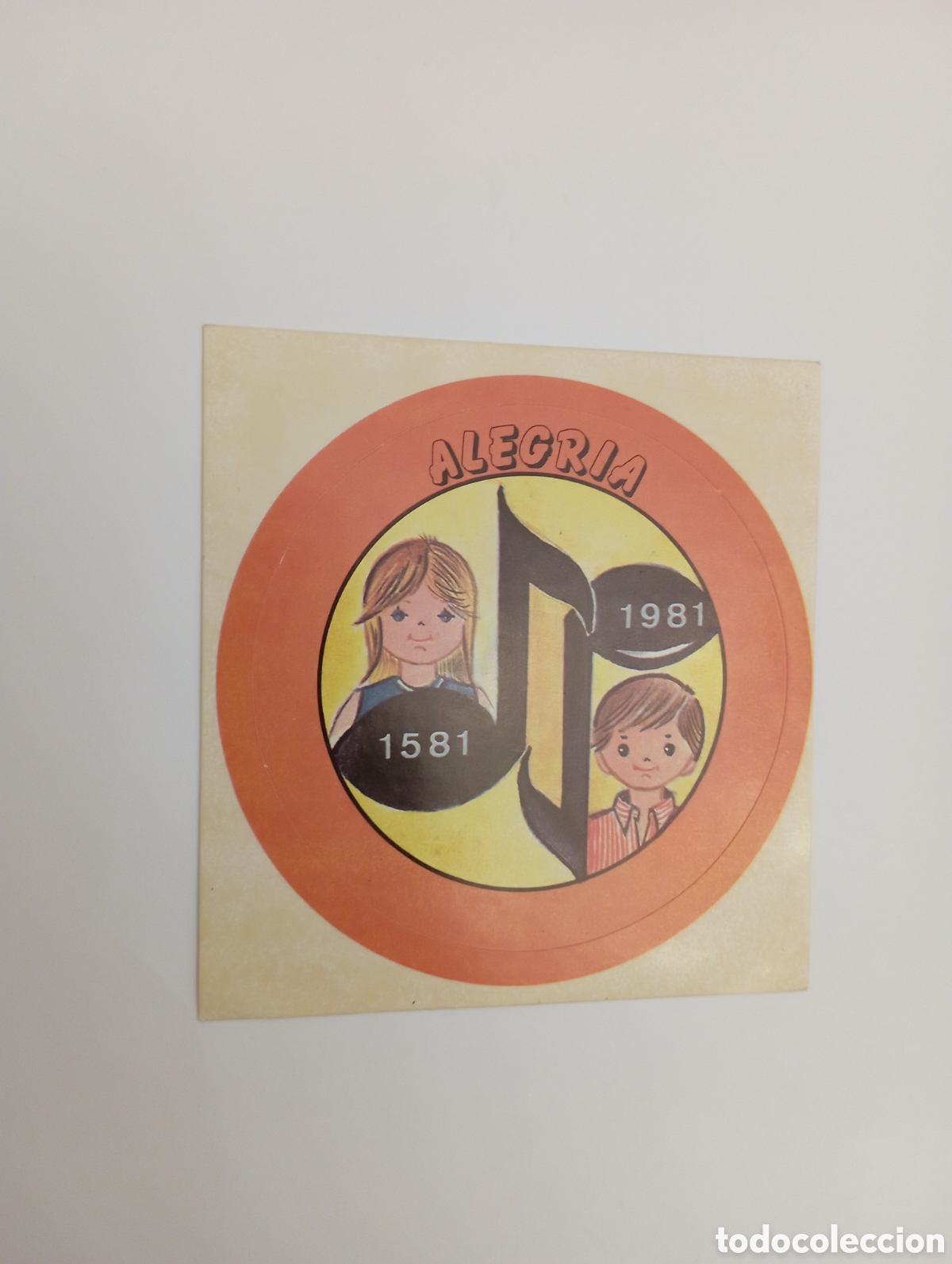 Autocollants de collection: PEGATINA PROMOCIONAL ALEGRIA 1581 1981