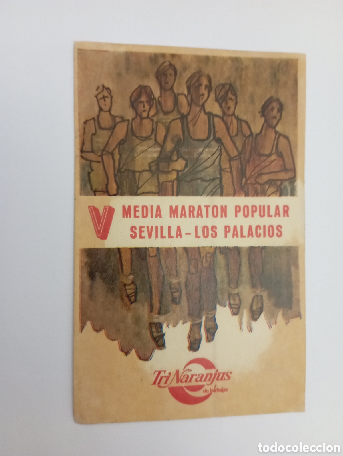 Autocollants de collection: PEGATINA PROMOCIONAL V MEDIA MARATON POPULAR SEVILLA LOS PALACIOS TRINARANJUS