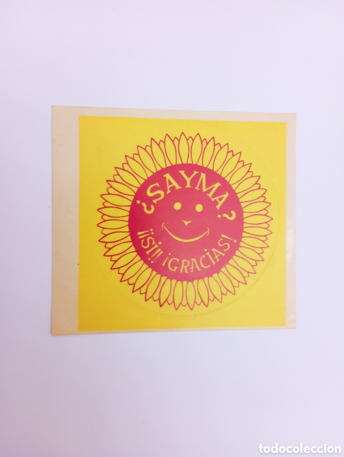 Autocollants de collection: PEGATINA PROMOCIONAL SAYMA A&Ntilde;OS 80