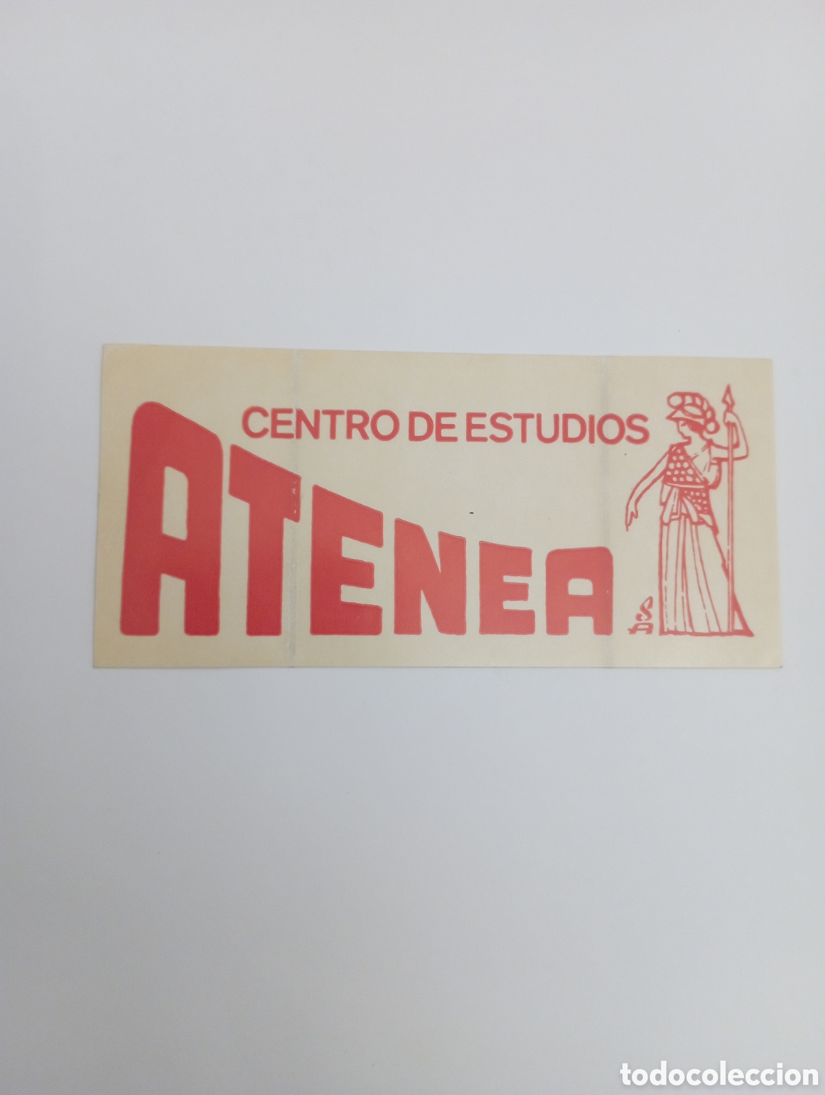 Autocollants de collection: PEGATINA PROMOCIONAL CENTRO DE ESTUDIOS ATENEA A&Ntilde;OS 80
