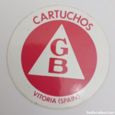Pegatinas de colección: PEGATINA PROMOCIONAL CARTUCHOS GB VITORIA ALAVA SPAIN. Lote 363292530
