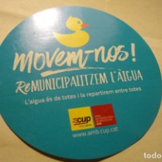 Pegatinas de colección: PEGATINA POLITICA CUP BARCELONA CATALAN MOVERNOS AGUA. Lote 363618485