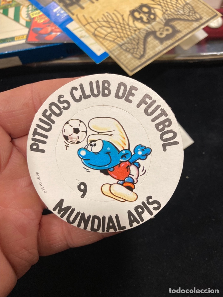 Pegatinas de colecci&oacute;n: Antigua pegatina pitufos club de f&uacute;tbol
