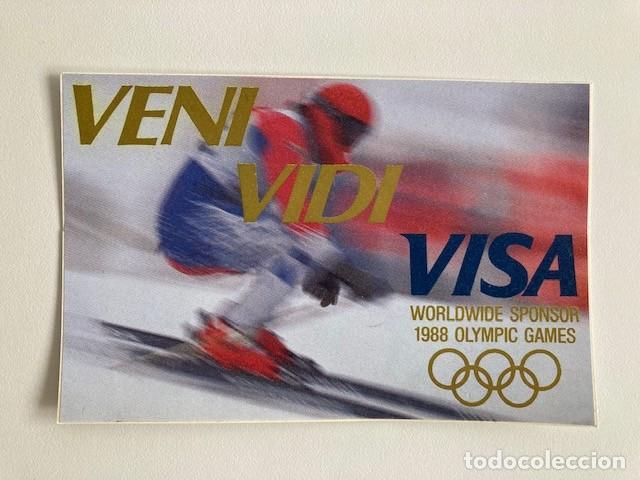 Collection stickers: PEGATINA VENI VIDI VISA WORLDWIDE SPONSOR 1988 OLYMPIC GAMES