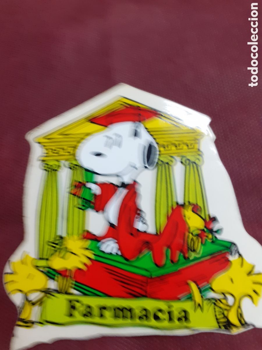 Pegatinas de colecci&oacute;n: PEGATINA ADHESIVA. FARMACIA CON SNOOPY DE SULZ DOCTORADO