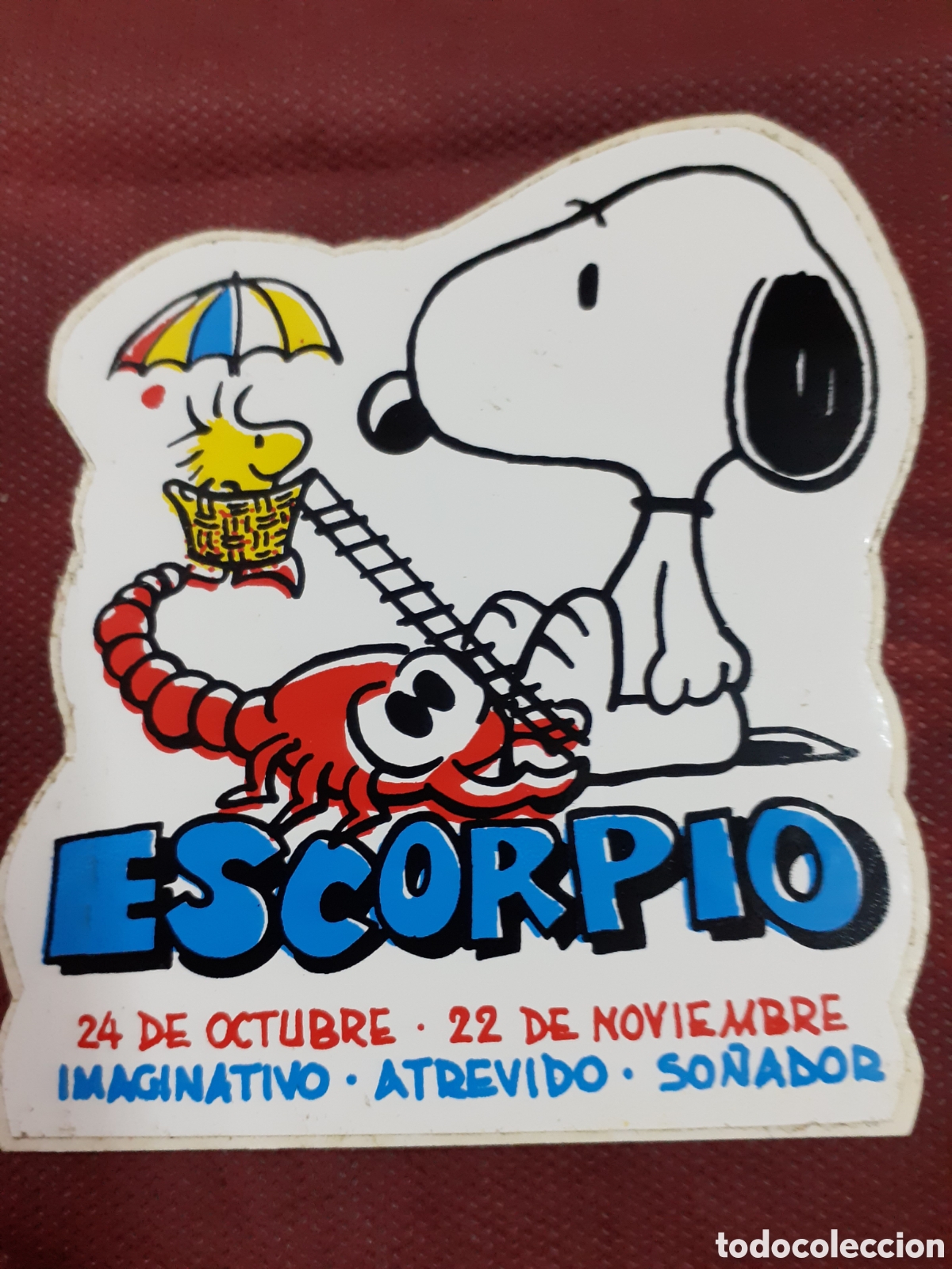 Pegatinas de colecci&oacute;n: PEGATINA ADHESIVO SNOOPY ES...ESCORPIO