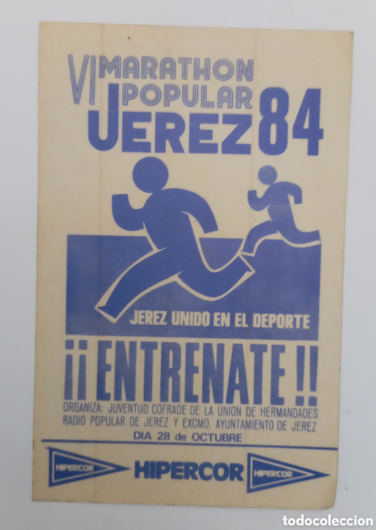 Autocollants de collection: PEGATINA ADHESIVA PROMOCIONAL VI MARATON POPULAR JEREZ 84 1984