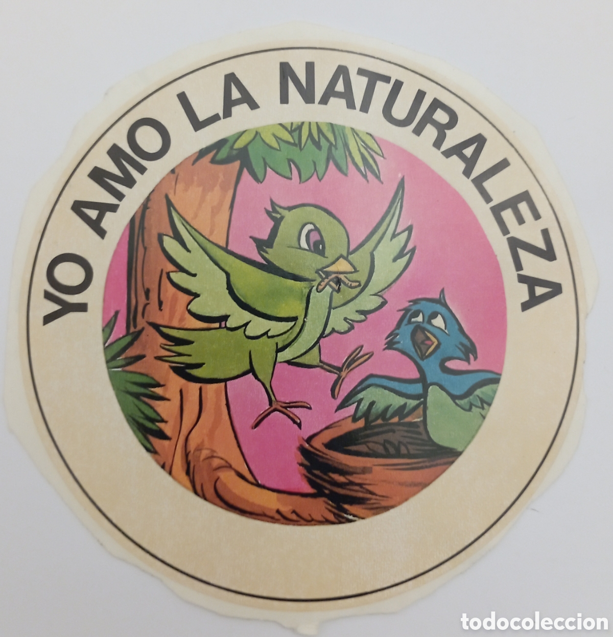 Autocollants de collection: PEGATINA ADHESIVA PROMOCIONAL YO AMO LA NATURALEZA A&Ntilde;OS 80