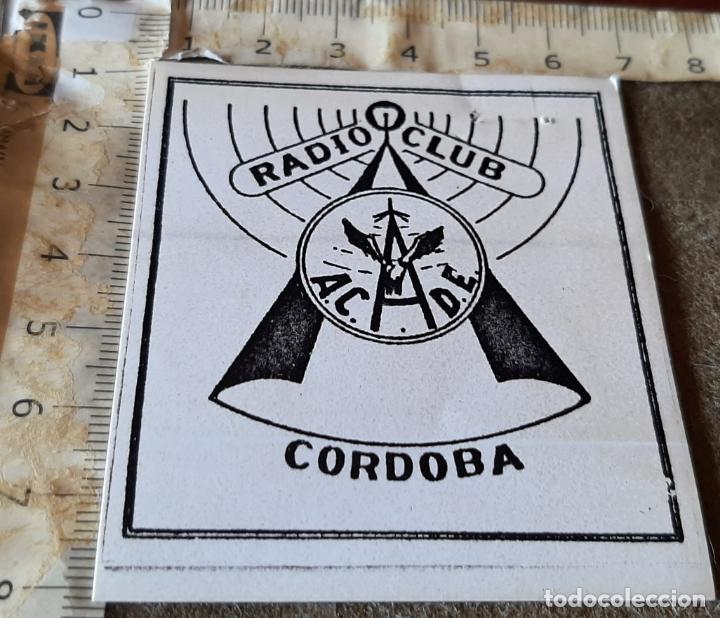 Pegatinas de colecci&oacute;n: PEGATINA RADIO CLUB CORDOBA - DESPEGADA PARTE TRASERA