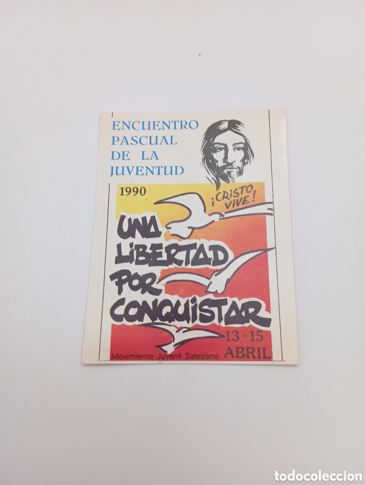 Pegatinas de colecci&oacute;n: 1990 PEGATINA PROMOCIONAL PROPAGANDA ENCUENTRO PASCUAL CATOLICA A&Ntilde;OS 90