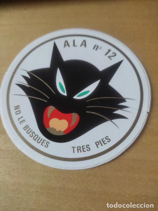 Pegatinas de colecci&oacute;n: ESCUADRON AEREO ALA 12 -*** ADHESIVO PEGATINA 8,7 CM ALTO MILITAR AVIACION NO BUSQUES TRES PIES GATO