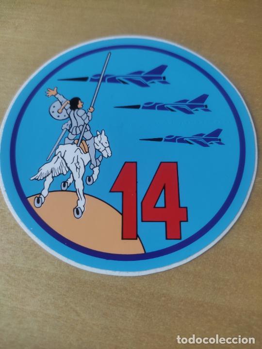 Pegatinas de colecci&oacute;n: ESCUADRON ALA 14 * ADHESIVO PEGATINA 9 CM ALTO MILITAR AVIACION EJERCITO AIRE QUIJOTE ALBACETE