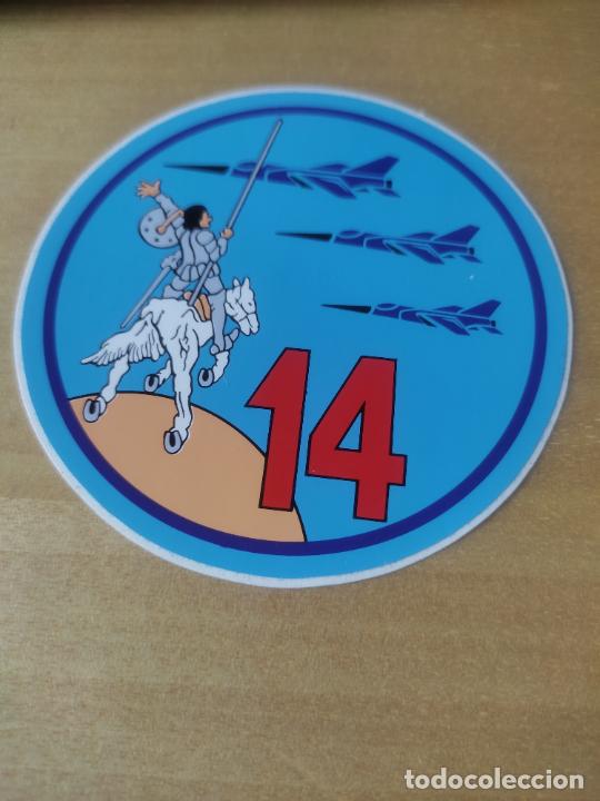 Pegatinas de colecci&oacute;n: ESCUADRON ALA 14 ** ADHESIVO PEGATINA 9 CM ALTO MILITAR AVIACION EJERCITO AIRE QUIJOTE ALBACETE