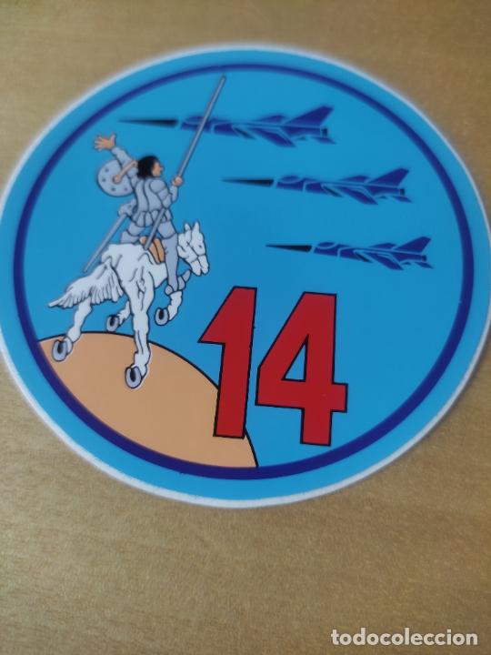 Pegatinas de colecci&oacute;n: ESCUADRON ALA 14 *** ADHESIVO PEGATINA 9 CM ALTO MILITAR AVIACION EJERCITO AIRE QUIJOTE ALBACETE