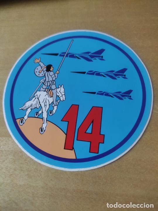 Pegatinas de colecci&oacute;n: ESCUADRON ALA 14 ***** ADHESIVO PEGATINA 9 CM ALTO MILITAR AVIACION EJERCITO AIRE QUIJOTE ALBACETE