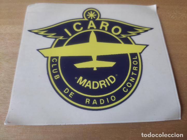 Pegatinas de colecci&oacute;n: ICARO CLUB RADIO CONTROL ADHESIVO PEGATINA 10 X 9 CM RETRO