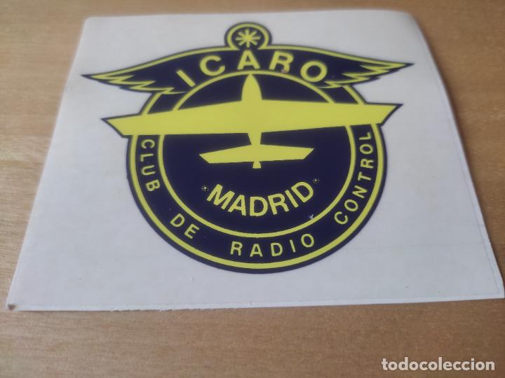 Pegatinas de colecci&oacute;n: ICARO CLUB RADIO CONTROL + ADHESIVO PEGATINA 10 X 9 CM RETRO