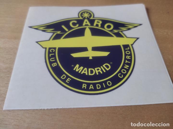 Pegatinas de colecci&oacute;n: ICARO CLUB RADIO CONTROL ++ ADHESIVO PEGATINA 10 X 9 CM RETRO