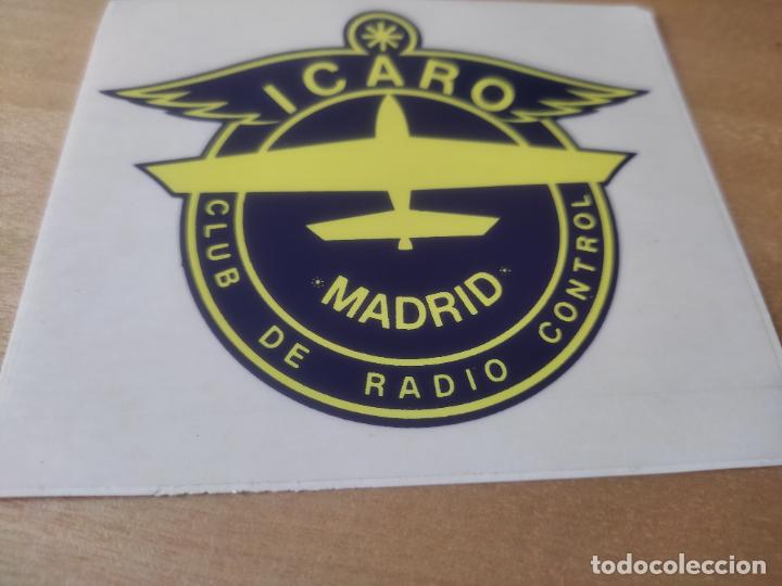 Pegatinas de colecci&oacute;n: ICARO CLUB RADIO CONTROL +++ ADHESIVO PEGATINA 10 X 9 CM RETRO