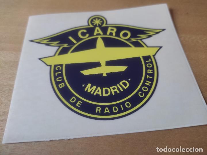 Pegatinas de colecci&oacute;n: ICARO CLUB RADIO CONTROL ++++ ADHESIVO PEGATINA 10 X 9 CM RETRO