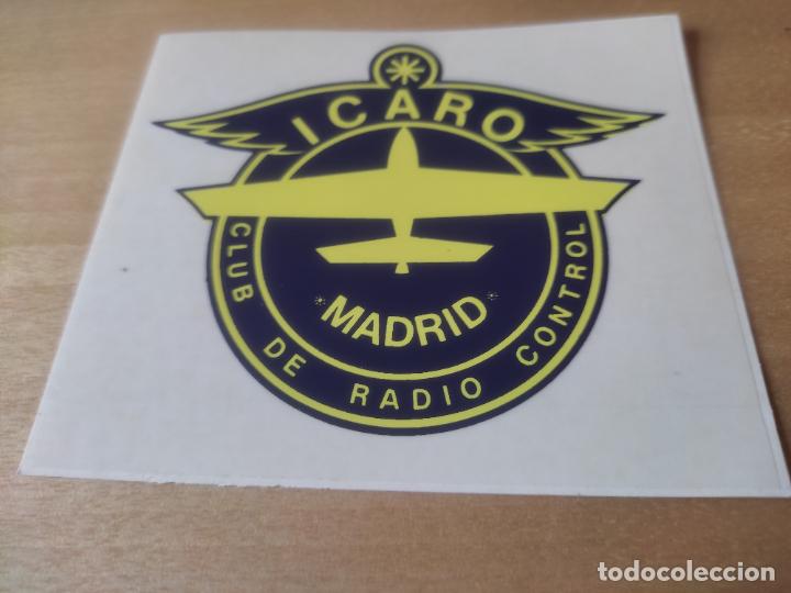 Autocollants de collection: ICARO CLUB RADIO CONTROL +++++++ ADHESIVO PEGATINA 10 X 9 CM RETRO