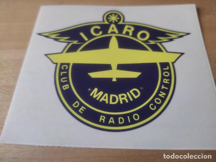 Autocollants de collection: ICARO CLUB RADIO CONTROL +++++++++ ADHESIVO PEGATINA 10 X 9 CM RETRO