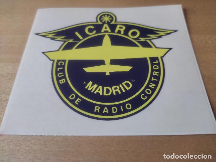 Autocollants de collection: ICARO CLUB RADIO CONTROL +++++_+++ ADHESIVO PEGATINA 10 X 9 CM RETRO