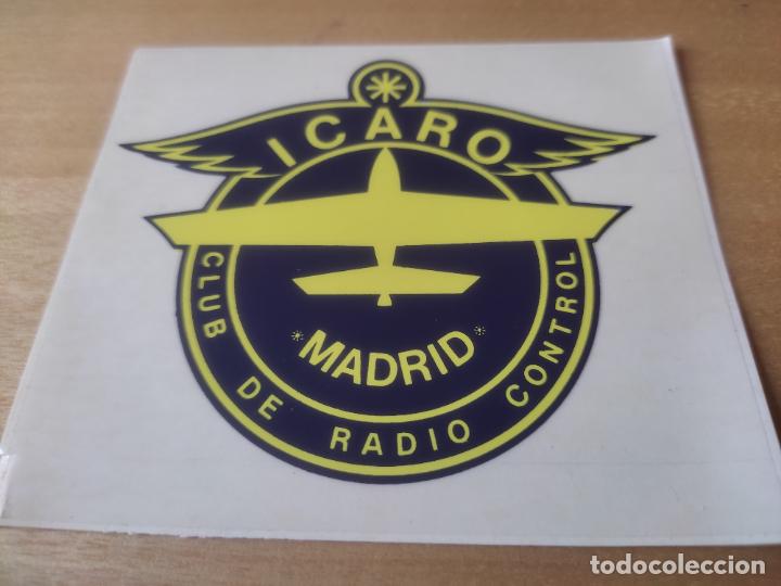 Pegatinas de colecci&oacute;n: ICARO CLUB RADIO CONTROL +++_+_+++ ADHESIVO PEGATINA 10 X 9 CM RETRO