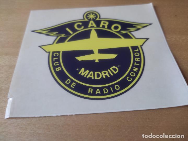 Autocollants de collection: ICARO CLUB RADIO CONTROL +++___+++ ADHESIVO PEGATINA 10 X 9 CM RETRO