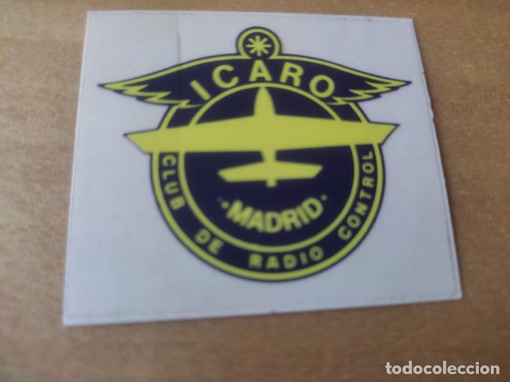 Pegatinas de colecci&oacute;n: ICARO CLUB RADIO CONTROL ++_____+++ ADHESIVO PEGATINA 5 X 4 CM RETRO