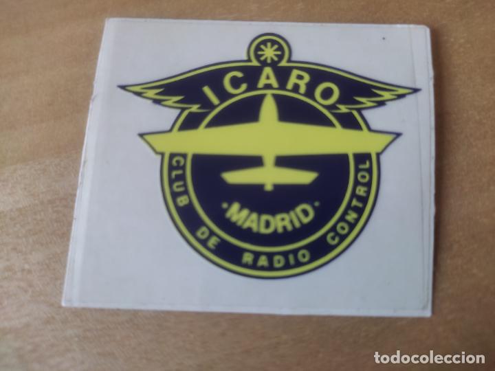 Pegatinas de colecci&oacute;n: ICARO CLUB RADIO CONTROL *** ADHESIVO PEGATINA 5 X 4 CM RETRO