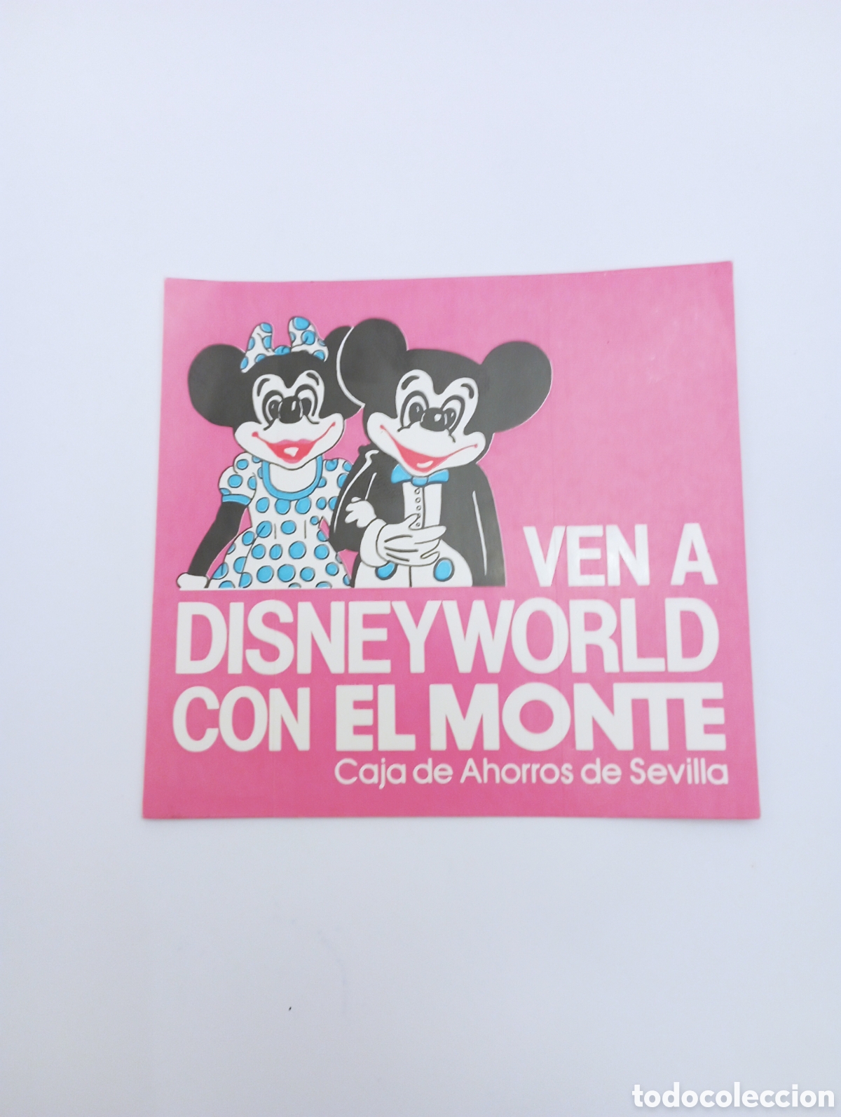 Pegatinas de colecci&oacute;n: PEGATINA PROMOCIONAL PROPAGANDA DISNEYWORLD EL MONTE CAJA DE AHORROS DE SEVILLA
