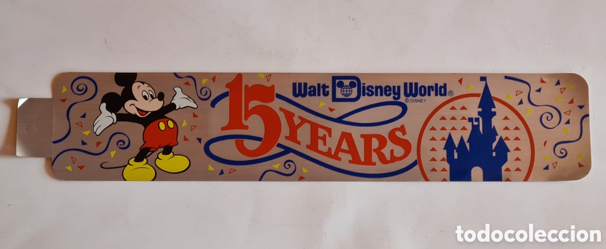 Pegatinas de colecci&oacute;n: Pegatina Walt Disney World 15 Years Mickey Mouse - A&ntilde;o 1982 - Aniversario Rat&oacute;n