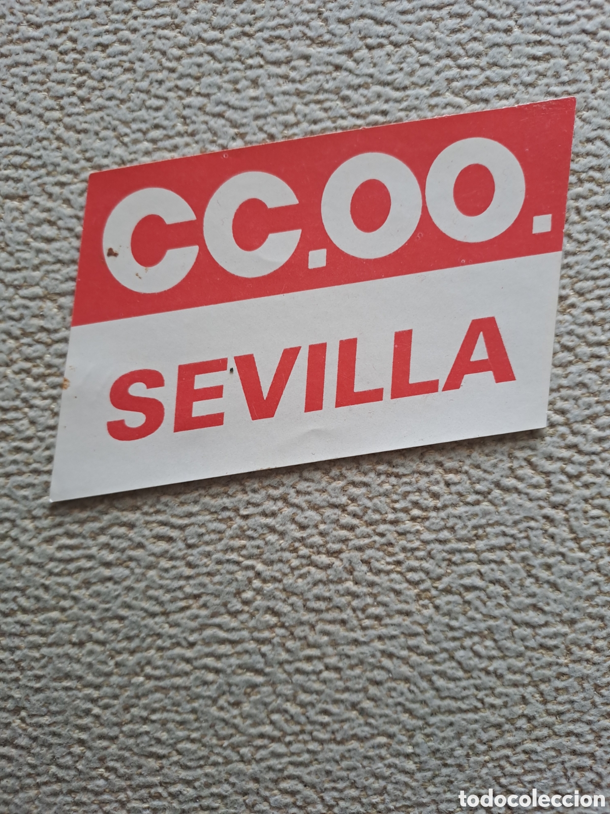 Pegatinas de colecci&oacute;n: PEGATINA NUEVA A&Ntilde;OS 80 CCOO SEVILLA