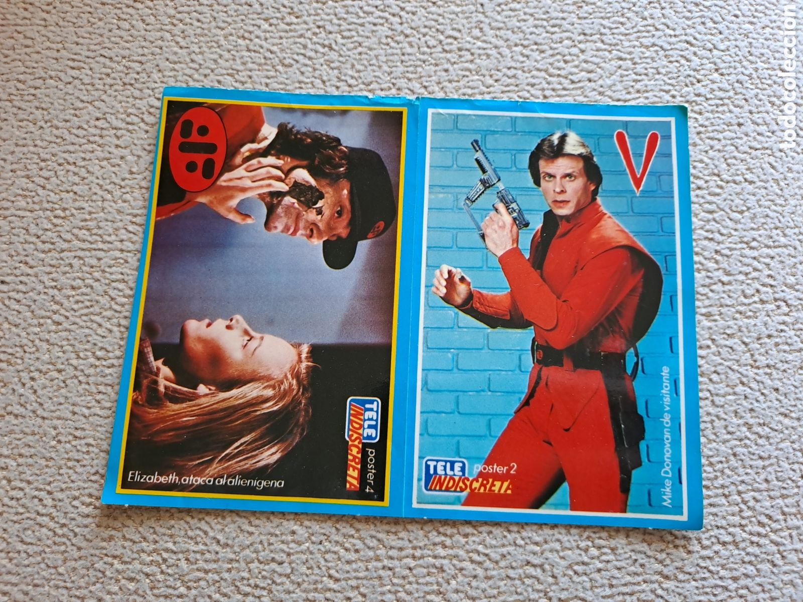 Pegatinas de colecci&oacute;n: PEGATINAS ADHESIVOS NUEVAS TELEINDISCRETA SERIE V VISITANTE LAGARTOS DONOVAN GARBO ELISABETH
