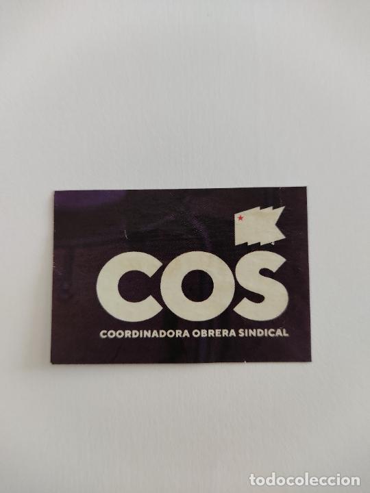 Adesivi di collezione: ADHESIVO PEGATINA PUBLICIDAD POLITICA COS COORDINADORA OBRERA SINDICAL MIDE 5 X 3,4 CM