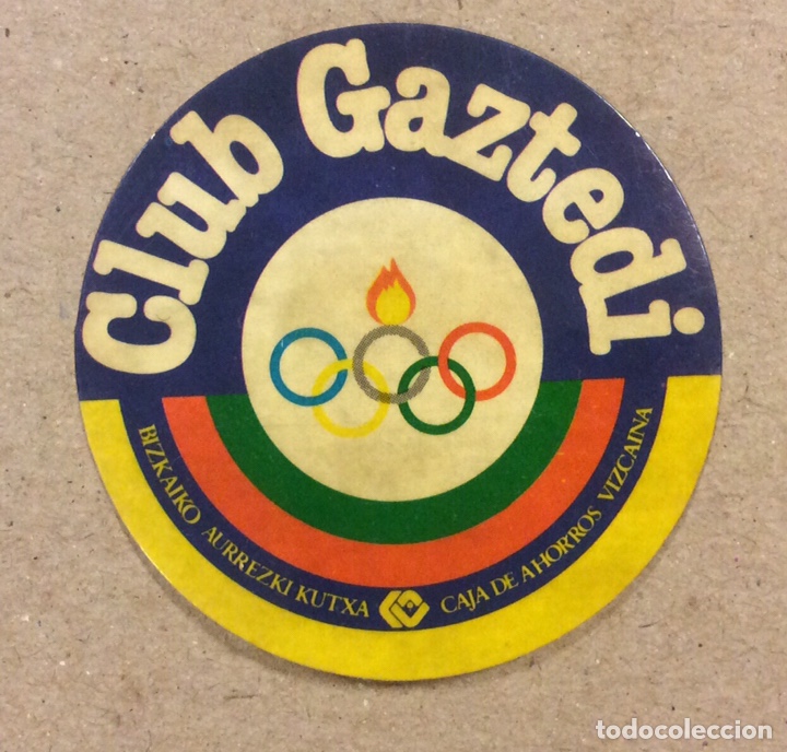 Collection stickers: CLUB GAZTEDI. ANTIGUA PEGATINA PROMOCIONAL CAJA DE AHORROS VIZCA&Iacute;NA