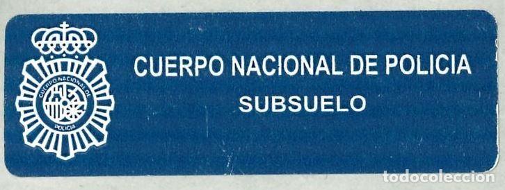 Pegatinas de colecci&oacute;n: PEGATINA - ADHESIVO - POLICIA NACIONAL - SUBSUELO