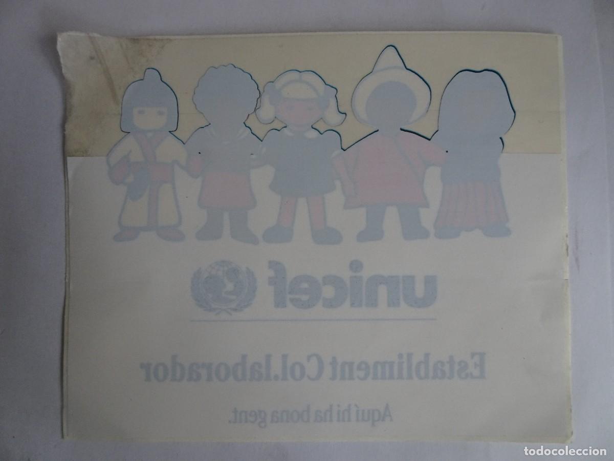 Collection stickers: PEGATINA, ADHESIVO, INVERTIDO PARA CRISTAL, UNICEF, VER FOTOS