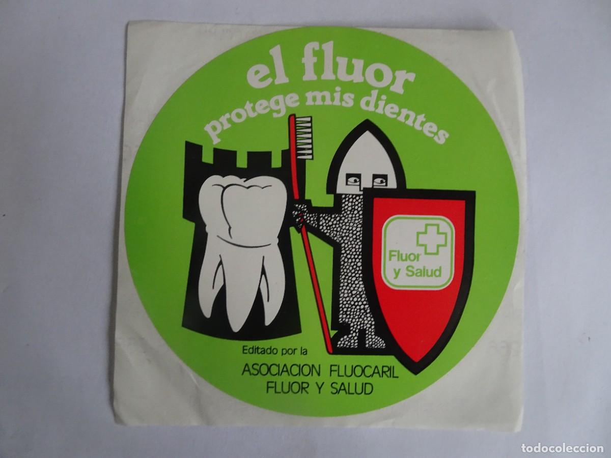 Pegatinas de colecci&oacute;n: PEGATINA, ADHESIVO, EL FLUOR PROTEGE MIS DIENTES, VER FOTOS